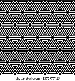 Bold nested triangles, seamless geometric pattern design