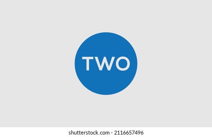 Bold number TWO in letters with circle outside - Initial vector design - Premium Icon, Logo vector