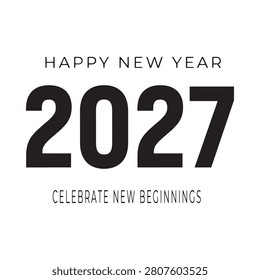Bold numerals two zero two seven black text on white background