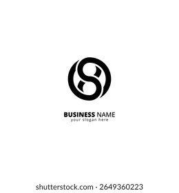 O8 logotipo monograma negrito, design tipográfico moderno.