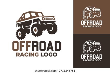 Un atrevido logotipo de carreras offroad diseñado para Equipos de automovilismo, clubes 4x4 y una marca automotriz robusta con un estilo de alta energía.