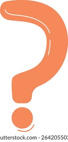  A bold orange question mark against a clean background, representing curiosity and the quest for answers in an engaging, minimalist design.
