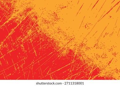 Textura de grunge naranja y rojo con rasguños afligidos y detalles de superficie ásperos. Perfecto para fondos, carteles, empaques y proyectos de Diseño gráfico audaces.