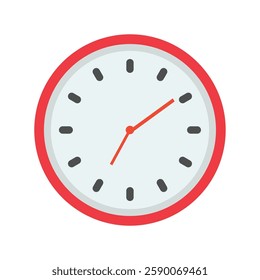 Bold outline and fill clock icon with color