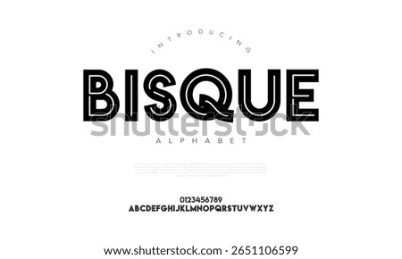 Bold outline font with an Art Deco vibe, ideal for vintage designs, headlines, and elegant branding