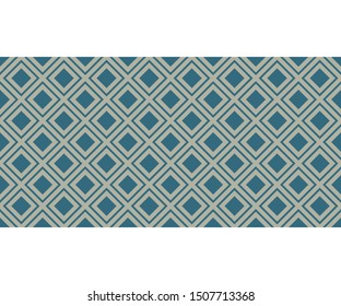Bold Outline Rectangular Pattern with Soft Green Colors