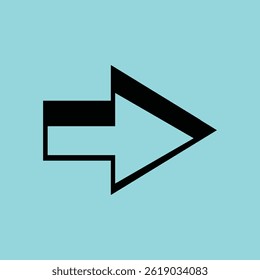 Bold outline right arrow icon perfect for navigation, direction indicators, user interfaces, apps, and web design projects.
