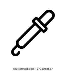 Bold Outline Simple Dropper Tool for Liquid Medicine Single Icon