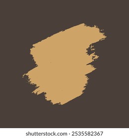 A bold paintbrush stroke on a dark brown background, ideal for design projects, digital art, or graphic templates. The simple artistic style is perfect for branding, presentations.Royalty free. EPS 10