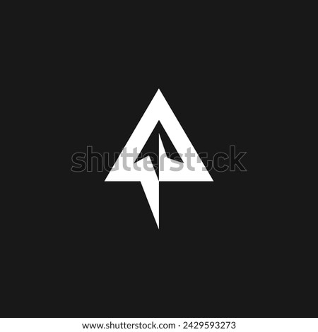 Bold paper plane icon. Great for office business logo