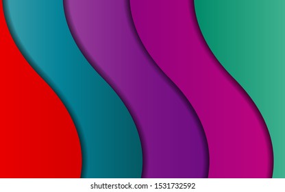 bold papercut background, strong color landing page with deep shadow and colorful