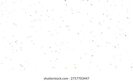 Bold party confetti scatter overlay on transparent background