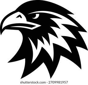 A bold, patriotic eagle head icon in red, white, and blue, symbolizing American pride and freedom. Perfect for nationalistic themes.