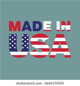 Bold Patriotic Made in USA Graphic T-Shirt