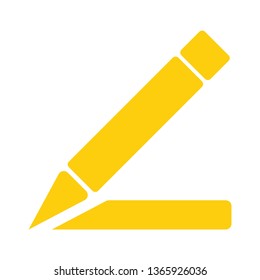 Bold pencil line icon. linear style sign for mobile concept and web design. Flat icon of notes