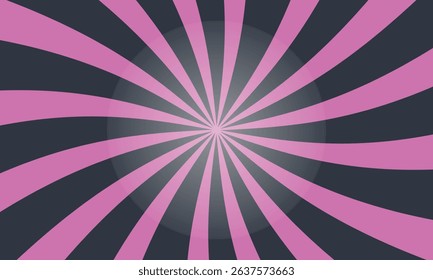 Bold Pink and Black Sunburst Design. Vibrant Stripes for Creative Projects