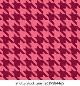 Bold pink and maroon houndstooth pattern.  Perfect for fashion, textile, or web design projects.