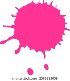 A bold, pink paint splash vector illustration with dynamic edges, perfect for creative projects and modern designs
