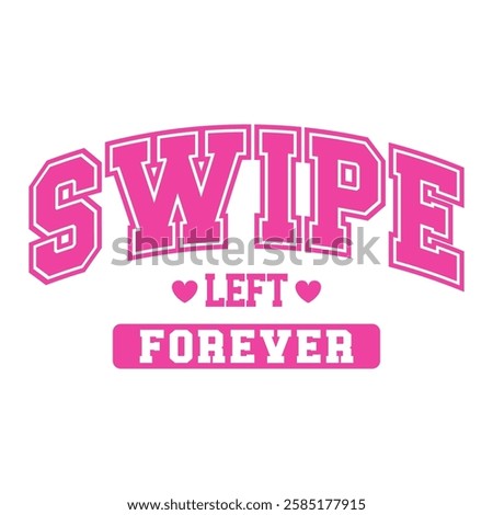 Bold pink typography design with the phrase 