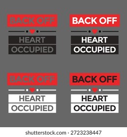 Bold and playful Valentine’s Day T-shirt featuring a funny “heart occupied” message with variations. Perfect for couples, dating humor, and confident love statements. Great gift for him or her.