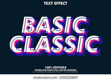 Bold pop art text effect with simple color design for pop music and arts, poster banner and flyer design