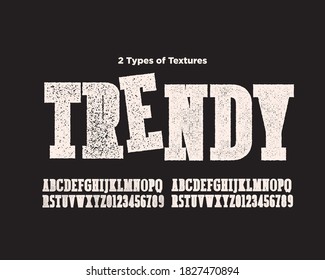 Bold Press texture font set