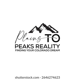 Bold and professional Peaks Realty logo design symbolizing trust, elevation, and success. Perfect for real estate firms, property developers, and high-end housing brands.
