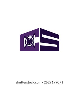 Bold purple C-E logo featuring sleek geometric design