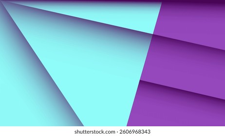 A bold purple and cyan papercut background with smooth layered lines. Perfect for branding, web, social media, and prints. Scalable vector with modern abstract texture for creative projects