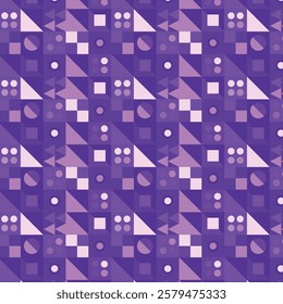 Bold Purple Geometric Pattern: Abstract Symmetry in Modern Design