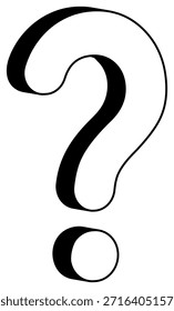 Bold question and exclamation mark symbol for decoration or educational materials, standing out vividly.