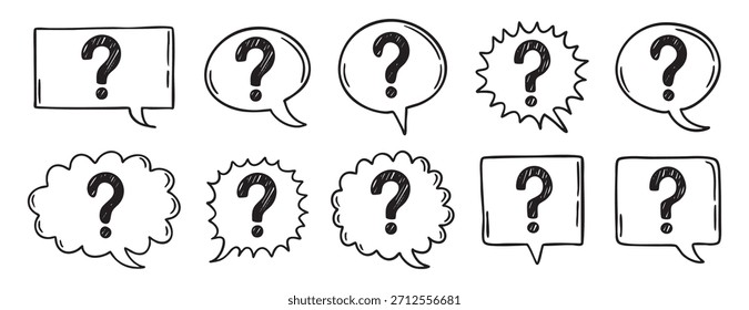 Insignias De Signos De Interrogación En Negrita Con Tinta Afectada Para Orientación Urgente Para La Solución De Problemas, Insignias Gráficas Con Signos De Interrogación Y Tinta Afectada Que Transmiten Mensajes De Advertencia Y Solución De Problemas Urgentes