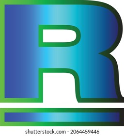 Icono o símbolo del logotipo de R para energía renovable