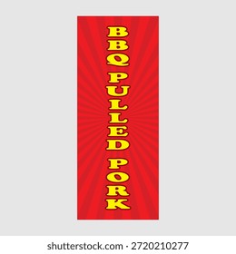 Bold rectangle food flag designed to attract attention and boost sales at fairs, festivals, food trucks, and concession stands.