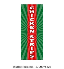 Bold rectangle food flag designed to attract attention and boost sales at fairs, festivals, food trucks, and concession stands.