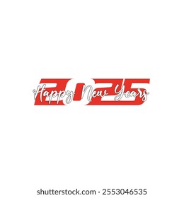 Bold Red 2025 New Year Celebration Graphic Design
