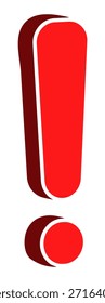 Símbolos rojos audaces de la pregunta 3D y del signo de exclamación, perfectos para diseños dinámicos y llamativos.