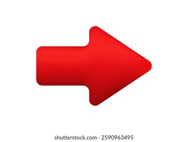 A bold red arrow icon pointing to the right, ideal for indicating direction or movement.