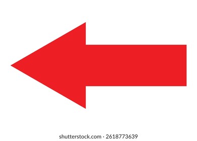 A bold red arrow on a clean white background, symbolizing direction and progress for your presentation needs.