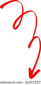 Bold Red Arrow Pen Illustration