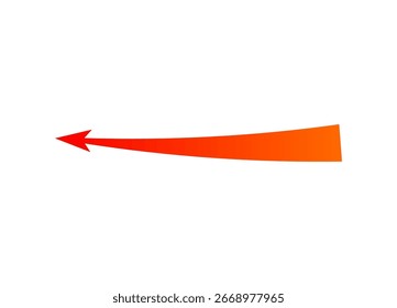 Bold red arrow with a smooth curve represents motion and strategy, ideal for tactical designs.