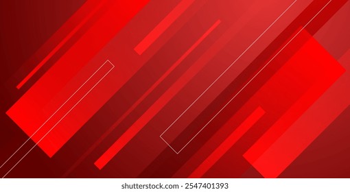 Fondo de Anuncio rojo audaz con diseño abstracto y Elementos coloridos. Cuenta con un llamativo efecto slash, perfecto para proyectos modernos.