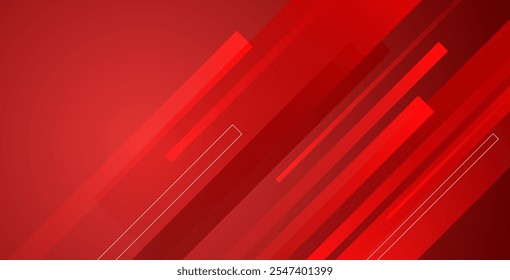 Fondo de Anuncio rojo audaz con diseño abstracto y Elementos coloridos. Cuenta con un llamativo efecto slash, perfecto para proyectos modernos.