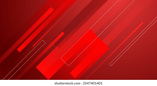 Fondo de Anuncio rojo audaz con diseño abstracto y Elementos coloridos. Cuenta con un llamativo efecto slash, perfecto para proyectos modernos.