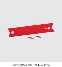 Bold red banner with decorative accents, perfect for sale promotions, event announcements, and eye-catching digital alerts.
