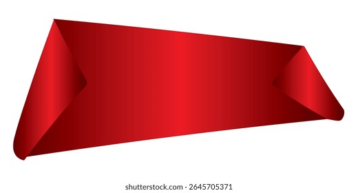Bold red banner design in premium quality vector PNG format, perfect for sales, promotions, ads, and announcements. 