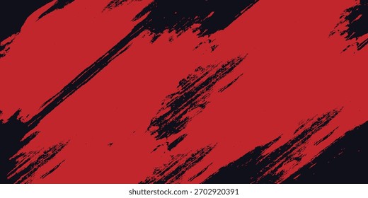 Trazos De Pincel Rojo Audaz: Textura Abstractas Sobre Fondo Oscuro