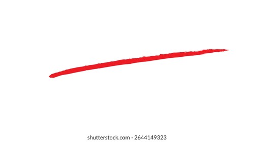 Bold Red Brushstroke Accent: A Simple Yet Striking Visual Element for Design and Artistic Projects, Ideal for Emphasizing Key Details and Adding a Touch of Creativity