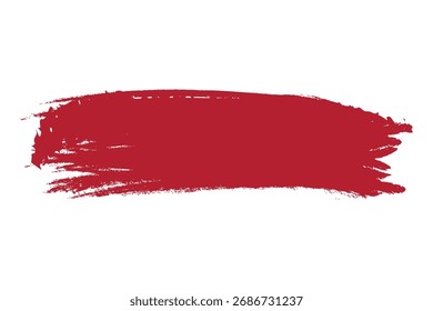 A bold red brushstroke on a clean white background perfect for adding a splash of color to any design. EPS Vector Illustration