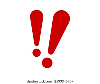 Bold red exclamation and dot symbols emphasize focus and attention.